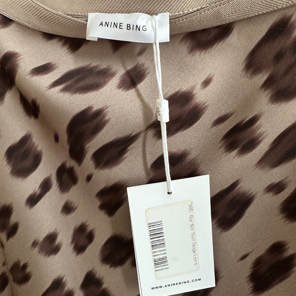 Anine Bing Bar Silk Skirt - Leopard NWT - Picture 4 of 8